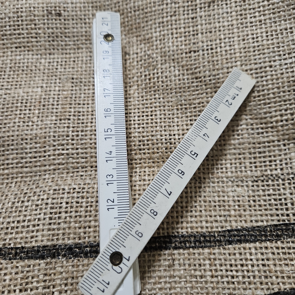 Centimeter Ruler Vintage White Plastic Folding Rule from Germany Measure - Picture 3 of 12